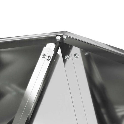 Fioriera Argento 50 x 50 x 50 cm Acciaio zincato