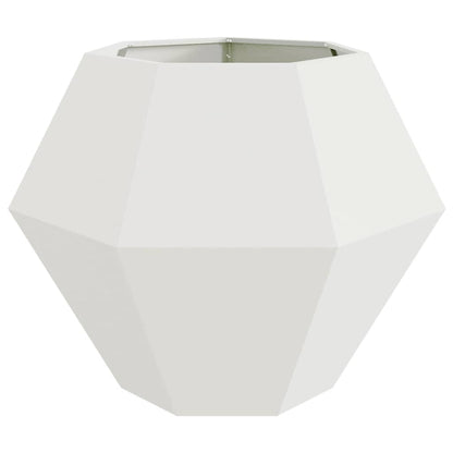 Fioriera Bianco 100 x 100 x 80 cm Acciaio