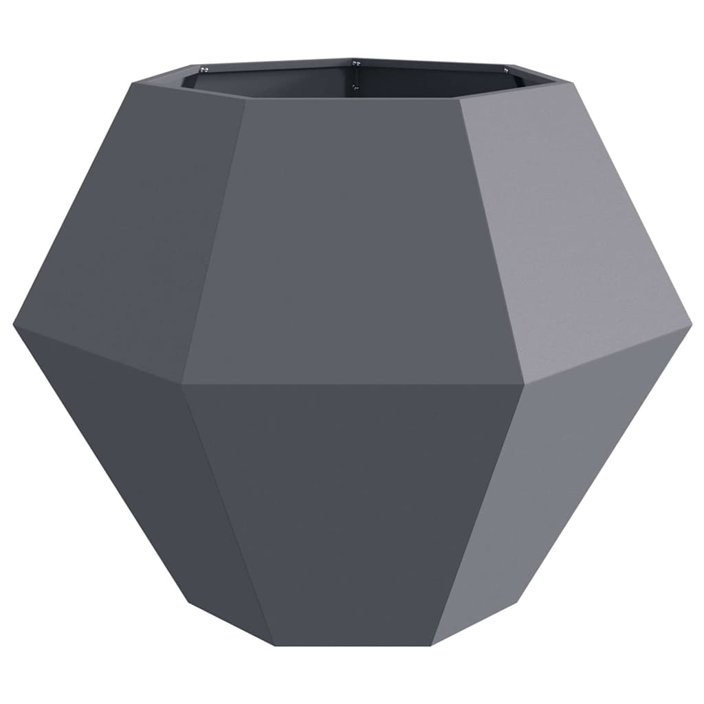 Fioriera Antracite 100 x 100 x 80 cm Acciaio