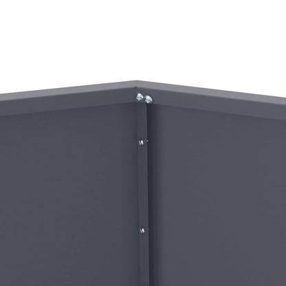 Fioriera 2 pcs Antracite 100 x 100 x 80 cm Acciaio