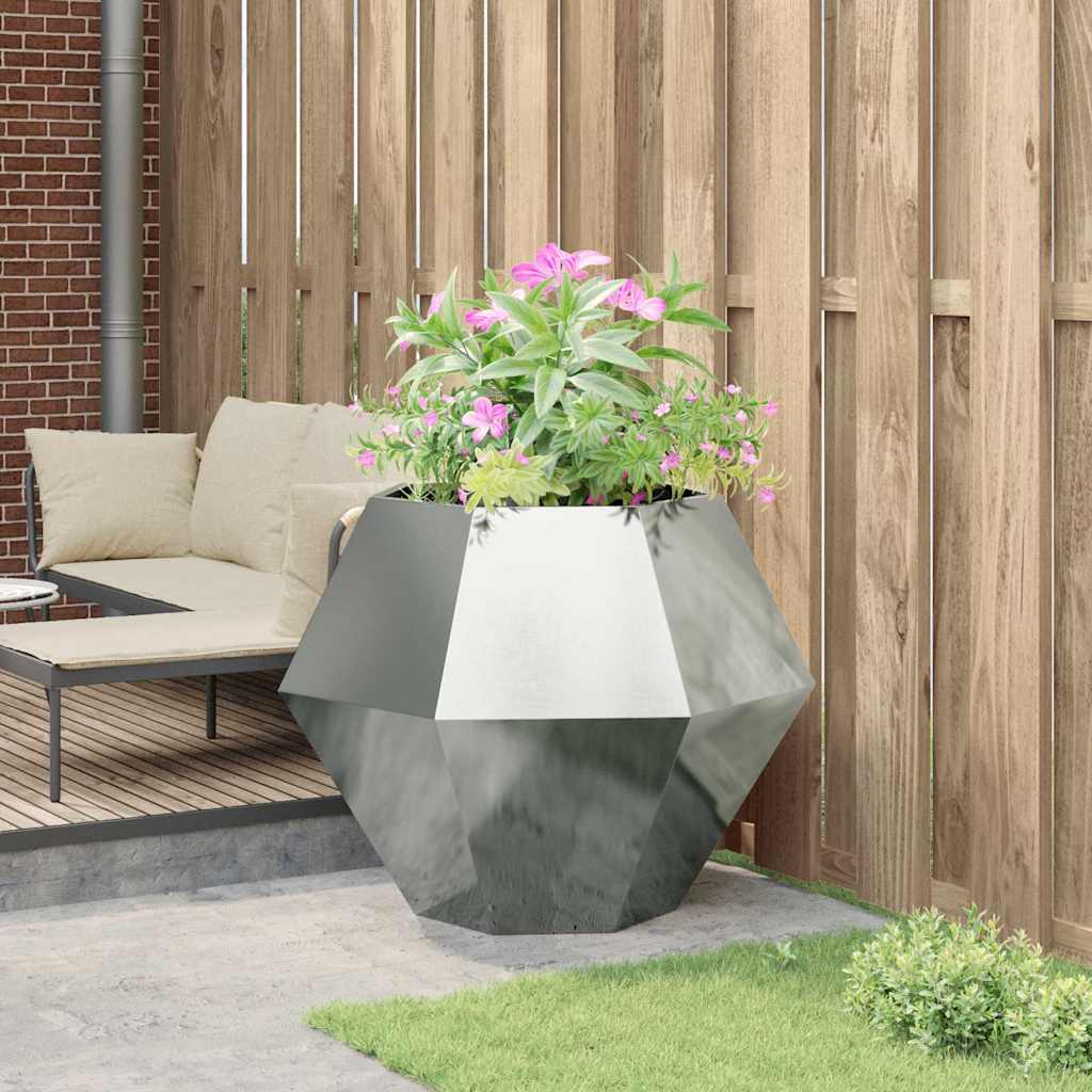 Fioriera Argento 100 x 100 x 80 cm Acciaio zincato