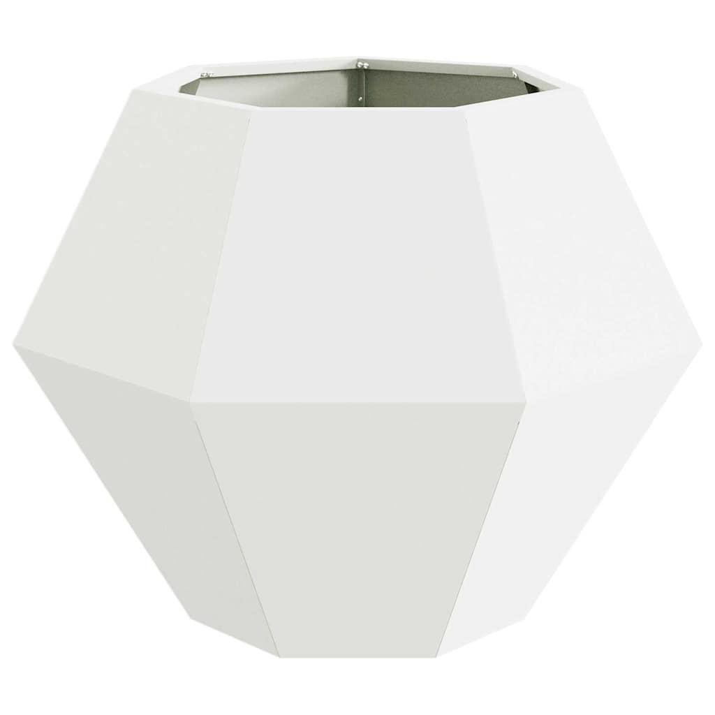 Fioriera Bianco 75 x 75 x 60 cm Acciaio