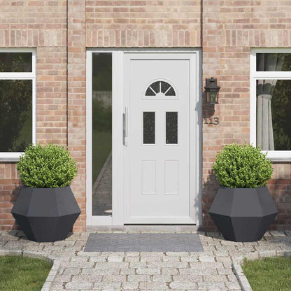 Fioriera 2 pcs Antracite 75 x 75 x 60 cm Acciaio