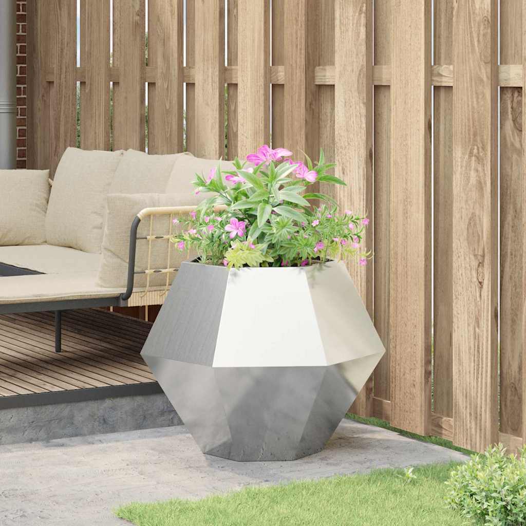 Fioriera Argento 75 x 75 x 60 cm Acciaio inossidabile