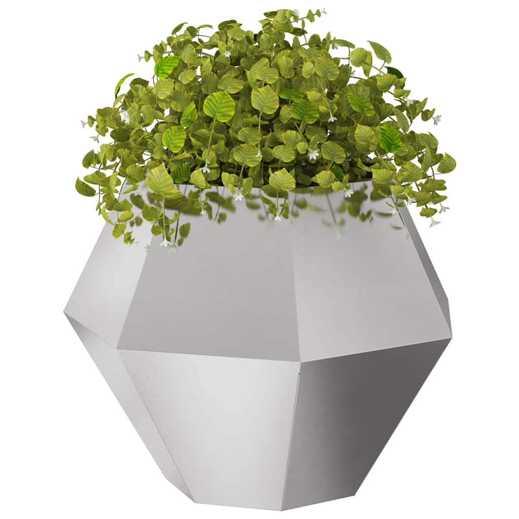 Fioriera Argento 75 x 75 x 60 cm Acciaio inossidabile