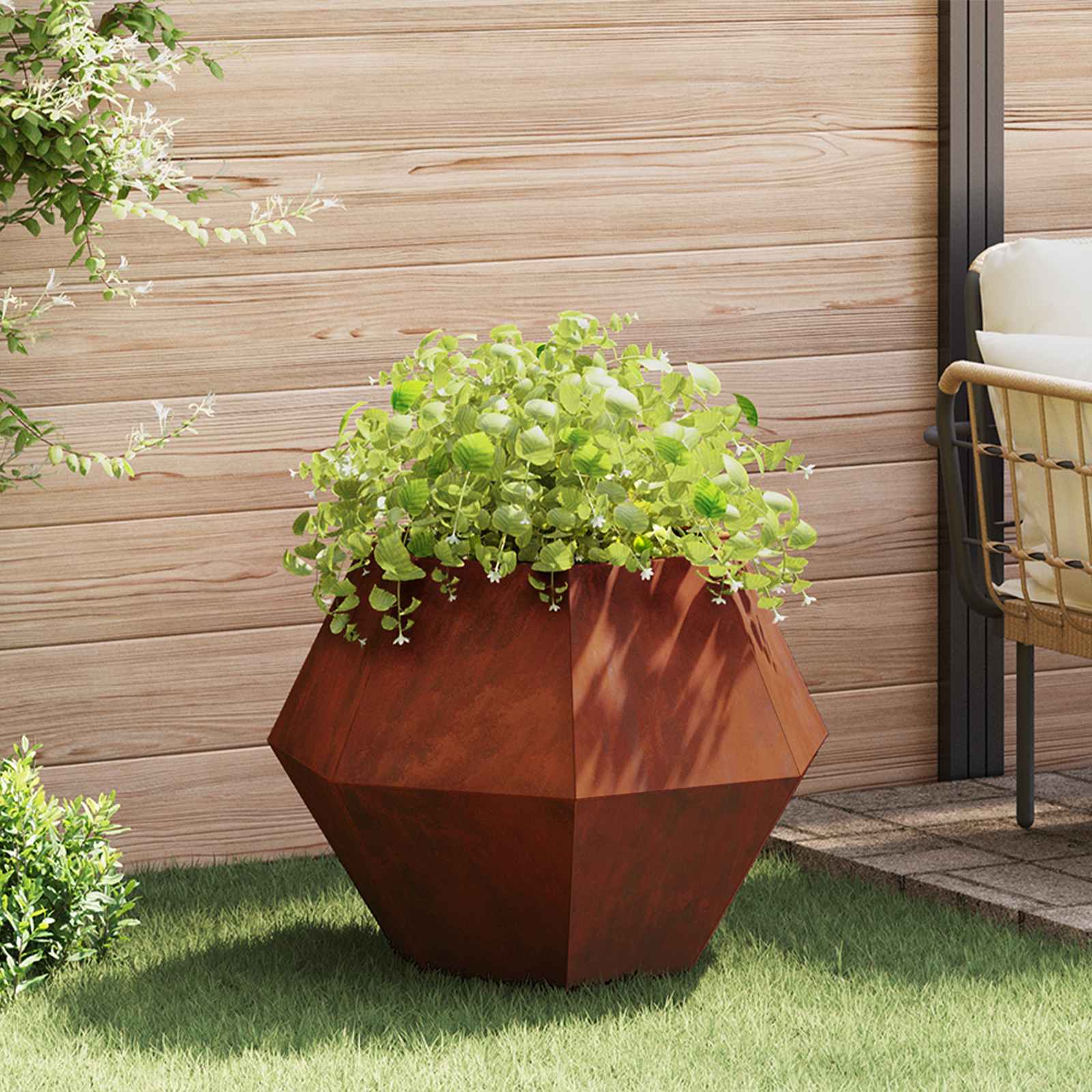 Fioriera Ruggine 75 x 75 x 60 cm | homemem39
