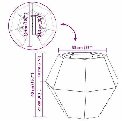Fioriera Bianco 50 x 50 x 40 cm Acciaio
