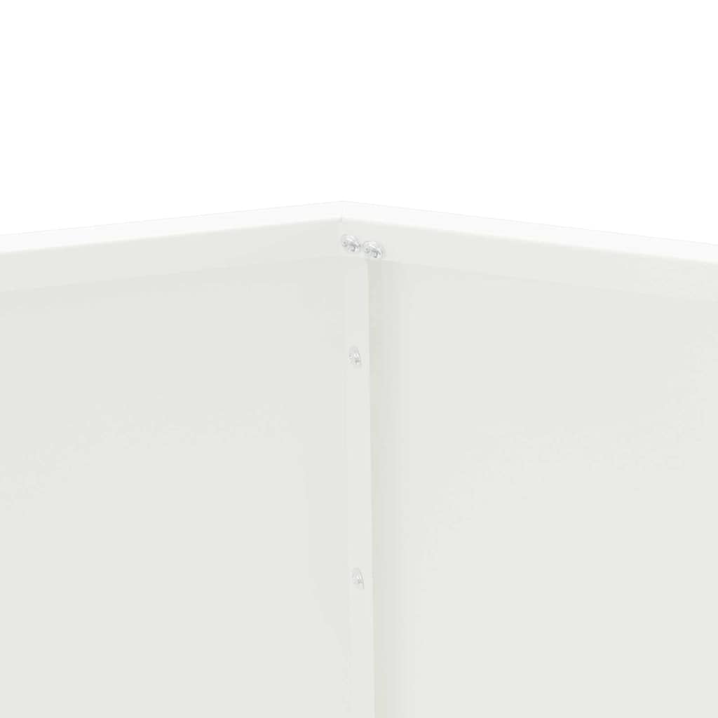 Fioriera 2 pcs Bianco 50 x 50 x 40 cm Acciaio