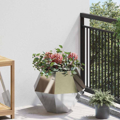 Fioriera Argento 50 x 50 x 40 cm Acciaio inossidabile