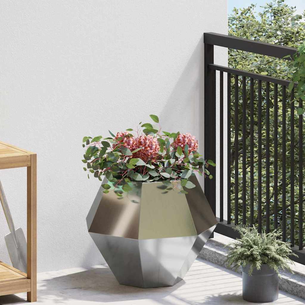 Fioriera Argento 50 x 50 x 40 cm Acciaio zincato