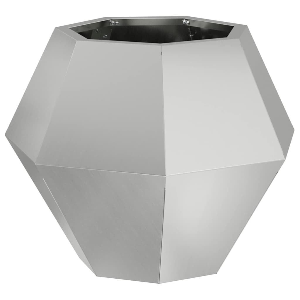 Fioriera Argento 50 x 50 x 40 cm Acciaio zincato