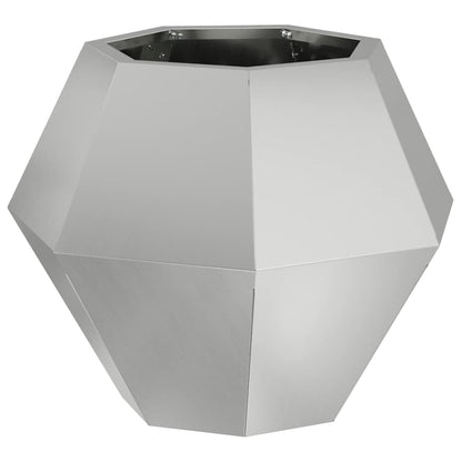 Fioriera Argento 50 x 50 x 40 cm Acciaio zincato