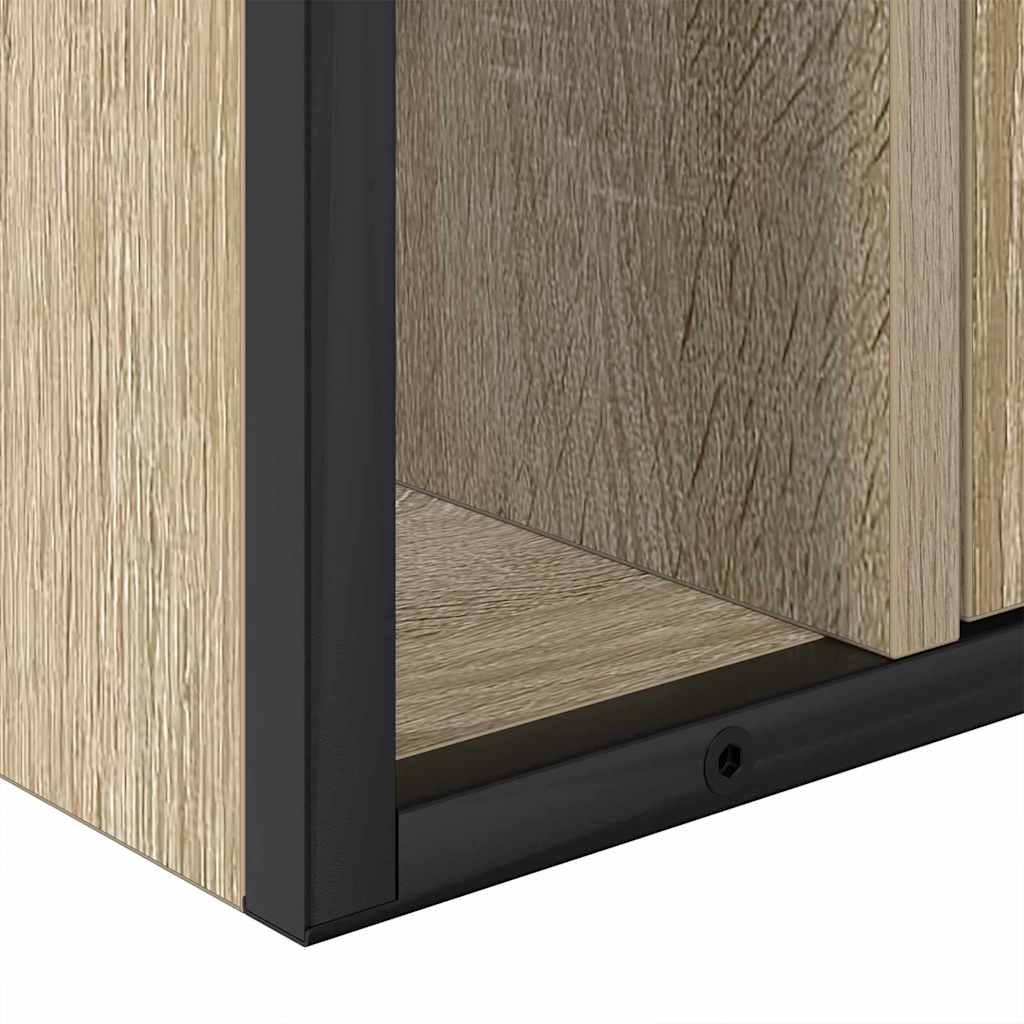 Set di mobili per il bagno con lo scaffale 3 pcs Rovere Sonoma | homemem39