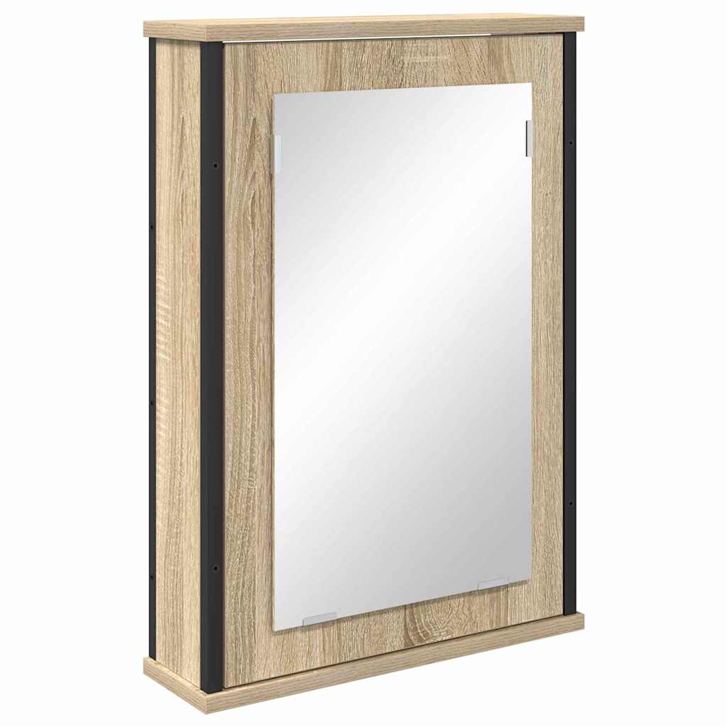 Set di mobili per il bagno con lo scaffale 4 pcs Rovere Sonoma | homemem39