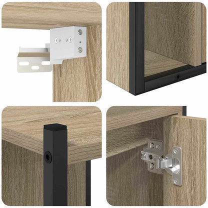 Set di mobili per il bagno 4 pz Rovere Sonoma
