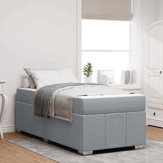 Struttura del letto Grigio chiaro 90 x 190 cm Tessuto