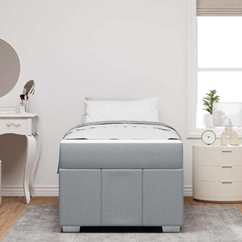 Struttura del letto Grigio chiaro 90 x 190 cm Tessuto - homemem39