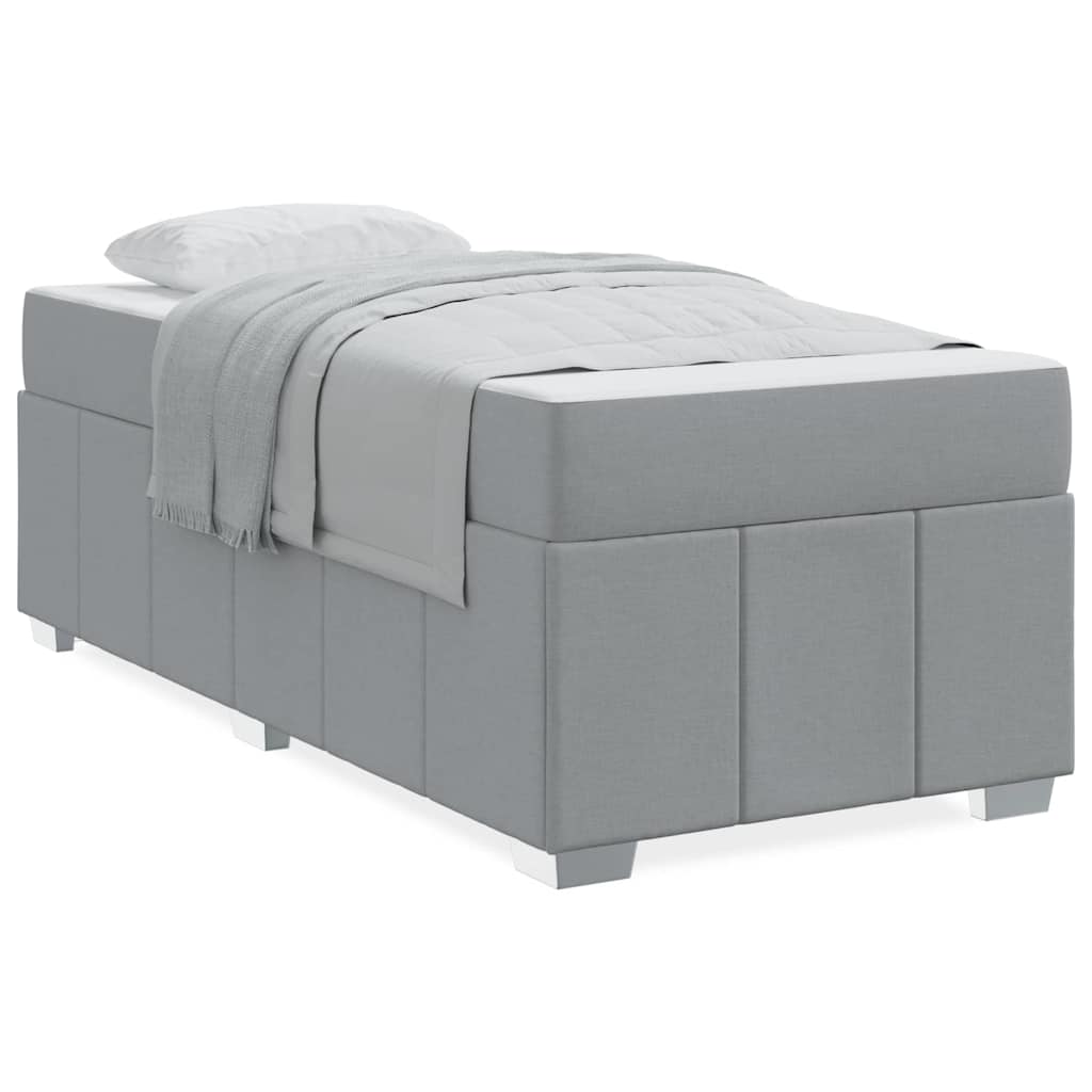 Struttura del letto Grigio chiaro 90 x 190 cm Tessuto