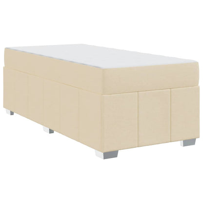 Struttura del letto con materasso Crema 90 x 190 cm Tessuto