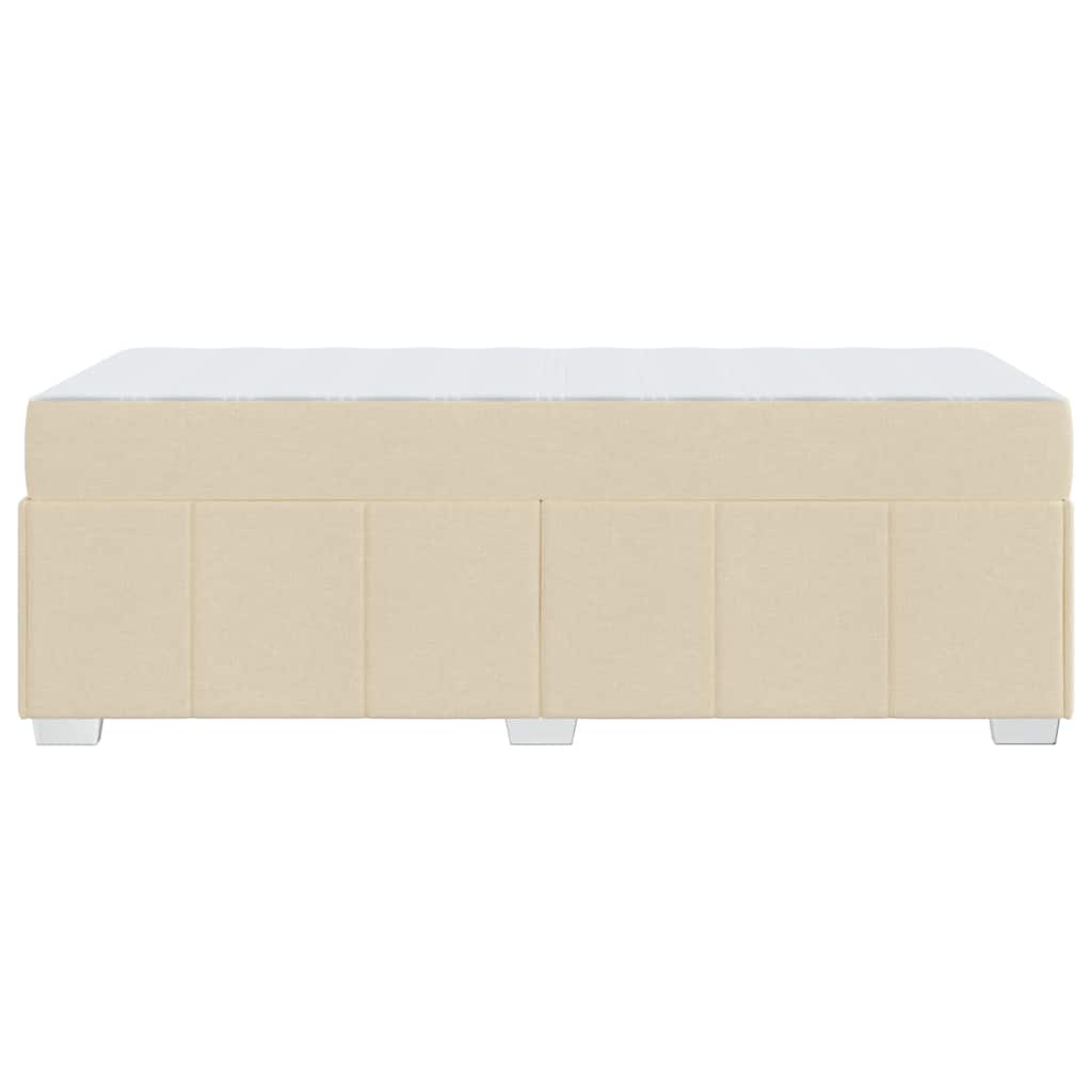 Struttura del letto con materasso Crema 90 x 190 cm Tessuto