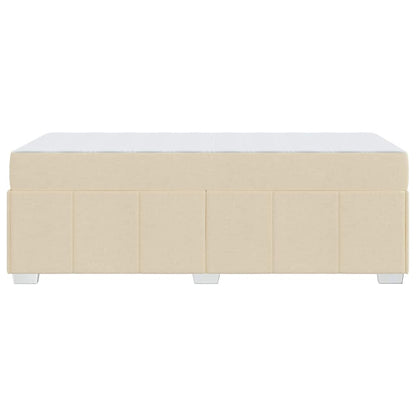 Struttura del letto con materasso Crema 90 x 190 cm Tessuto
