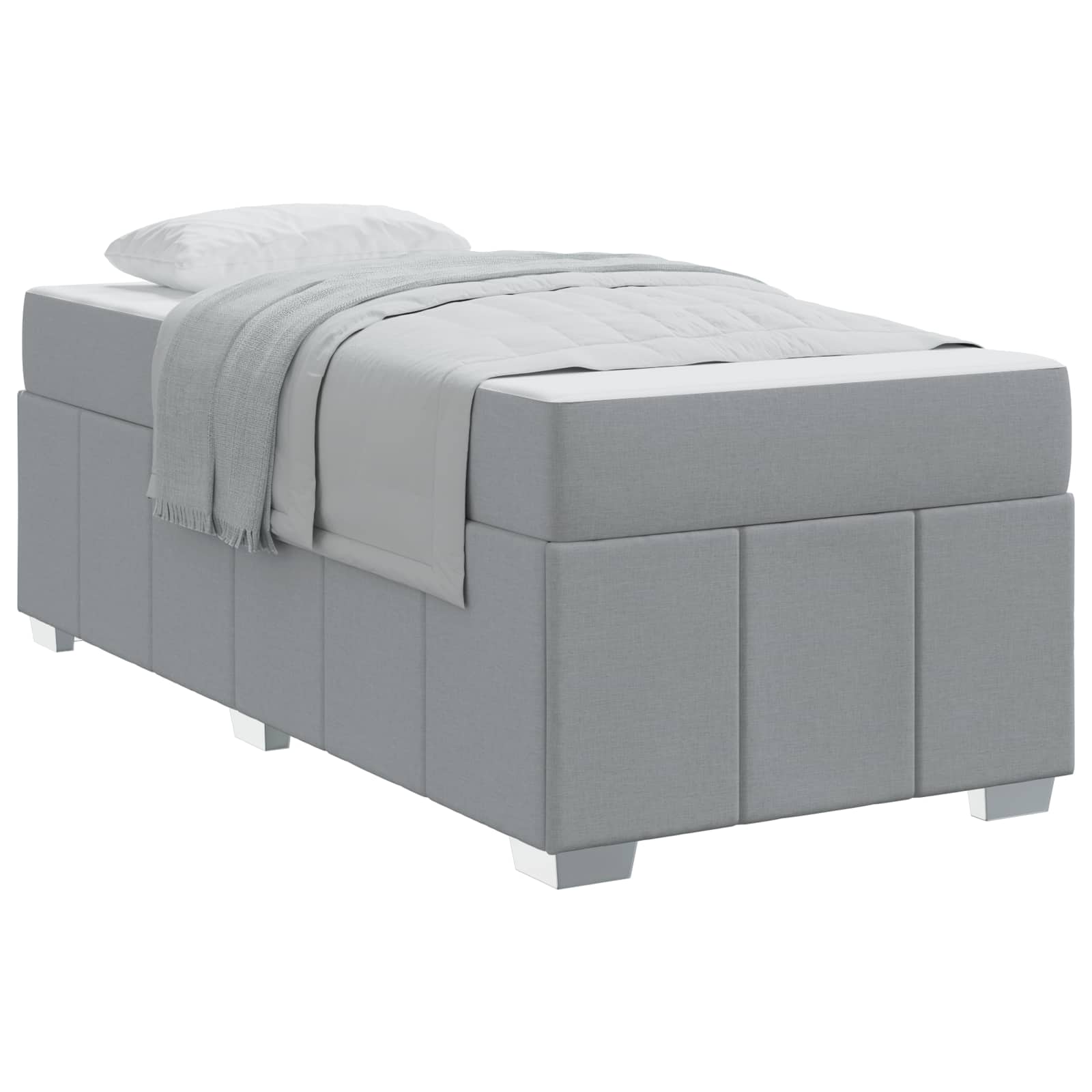 Struttura del letto Grigio chiaro 90 x 200 cm Tessuto | homemem39