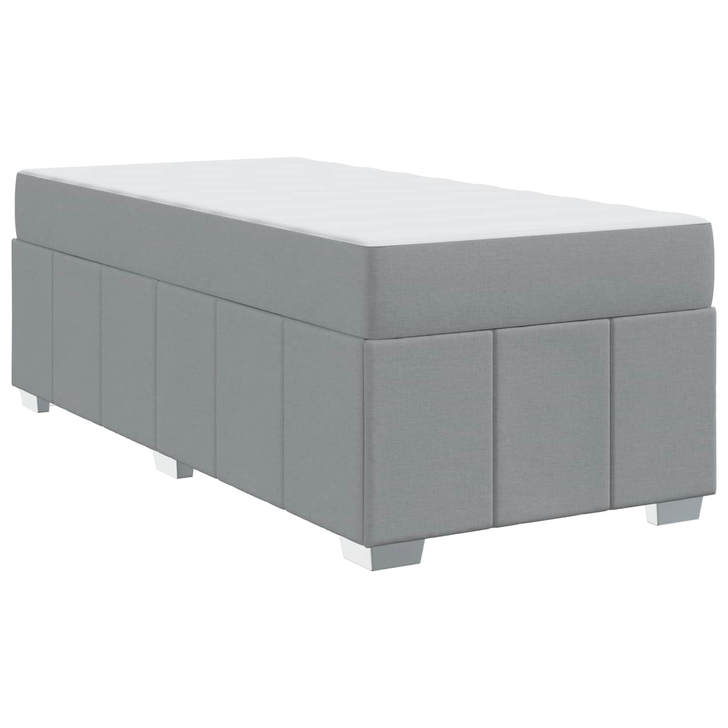 Struttura del letto Grigio chiaro 100 x 200 cm Tessuto | homemem39