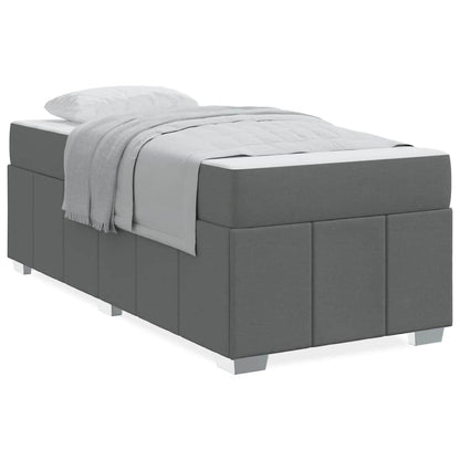 Struttura del letto Grigio scuro 100 x 200 cm Tessuto
