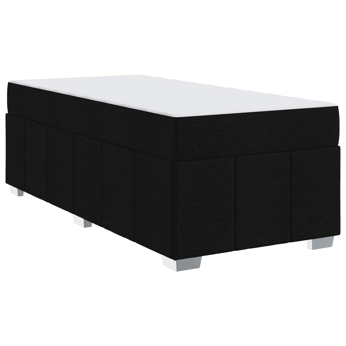 Struttura del letto con materasso Nero 100 x 200 cm Tessuto | homemem39