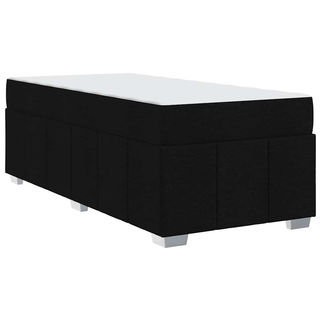 Struttura del letto con materasso Nero 100 x 200 cm Tessuto | homemem39