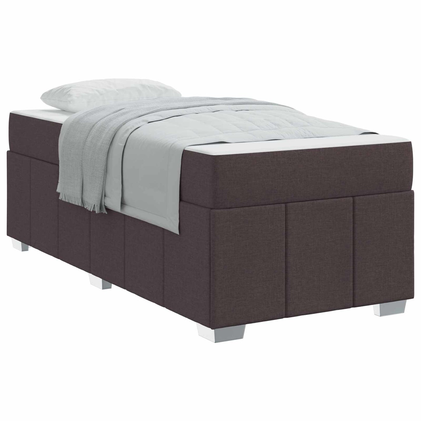 Struttura del letto Marrone Scuro 100 x 200 cm Tessuto | homemem39
