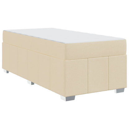 Struttura del letto con materasso Crema 100 x 200 cm Tessuto | homemem39