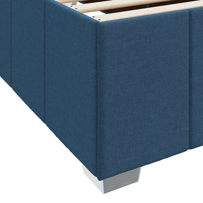 Struttura del letto con materasso Blu 100 x 200 cm Tessuto