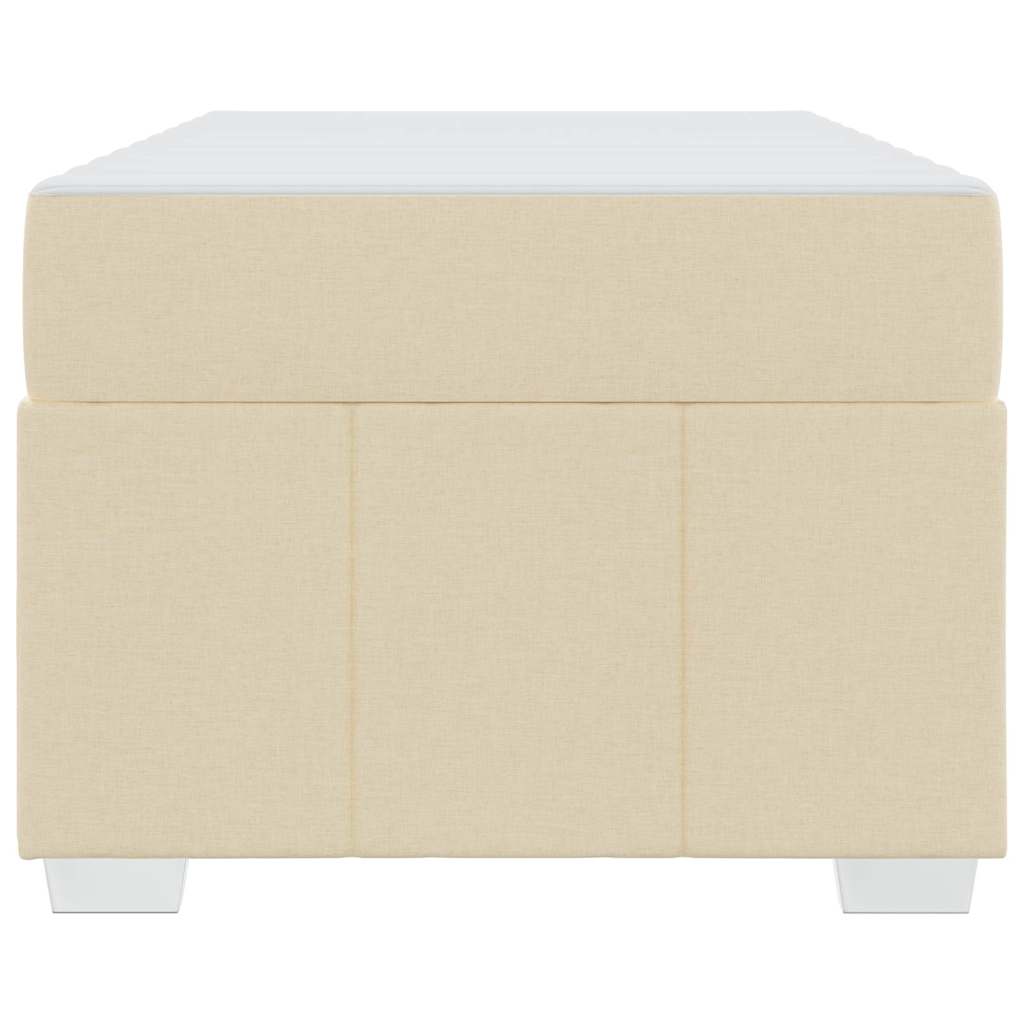 Struttura del letto con materasso Crema 120 x 190 cm Tessuto - homemem39