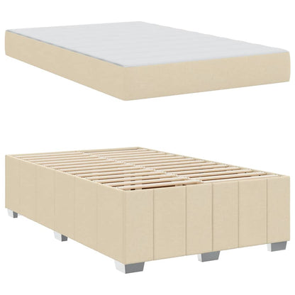Struttura del letto con materasso Crema 120 x 200 cm Tessuto