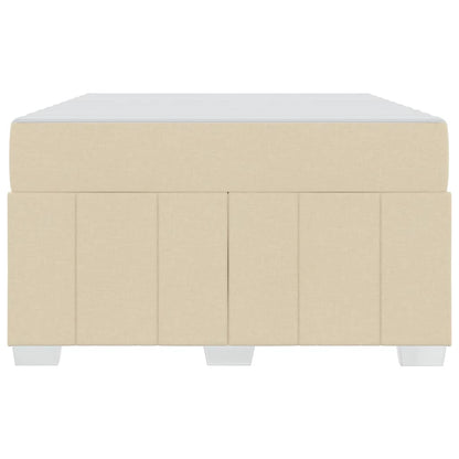 Struttura del letto con materasso Crema 120 x 200 cm Tessuto