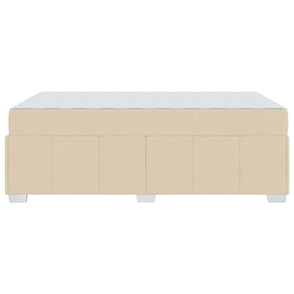 Struttura del letto con materasso Crema 120 x 200 cm Tessuto