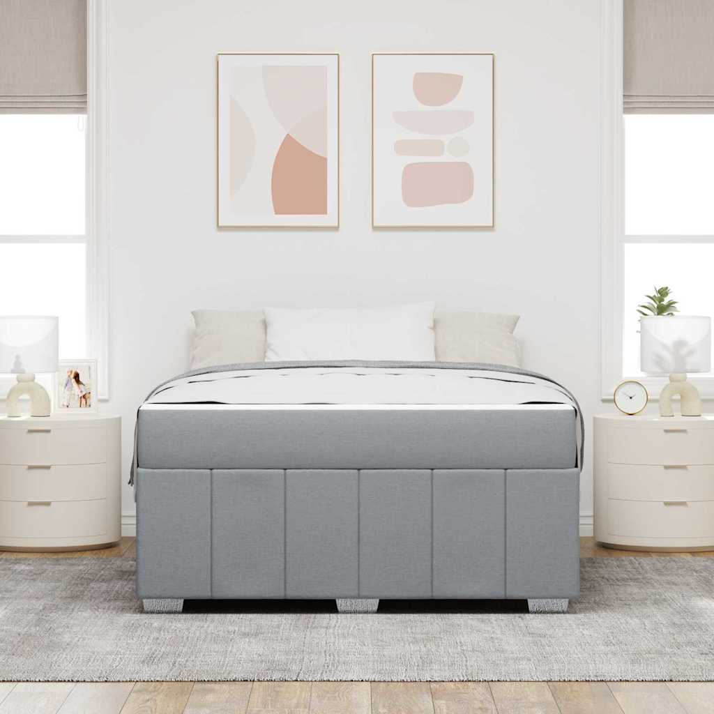 Struttura del letto Grigio chiaro 160 x 200 cm Tessuto - homemem39