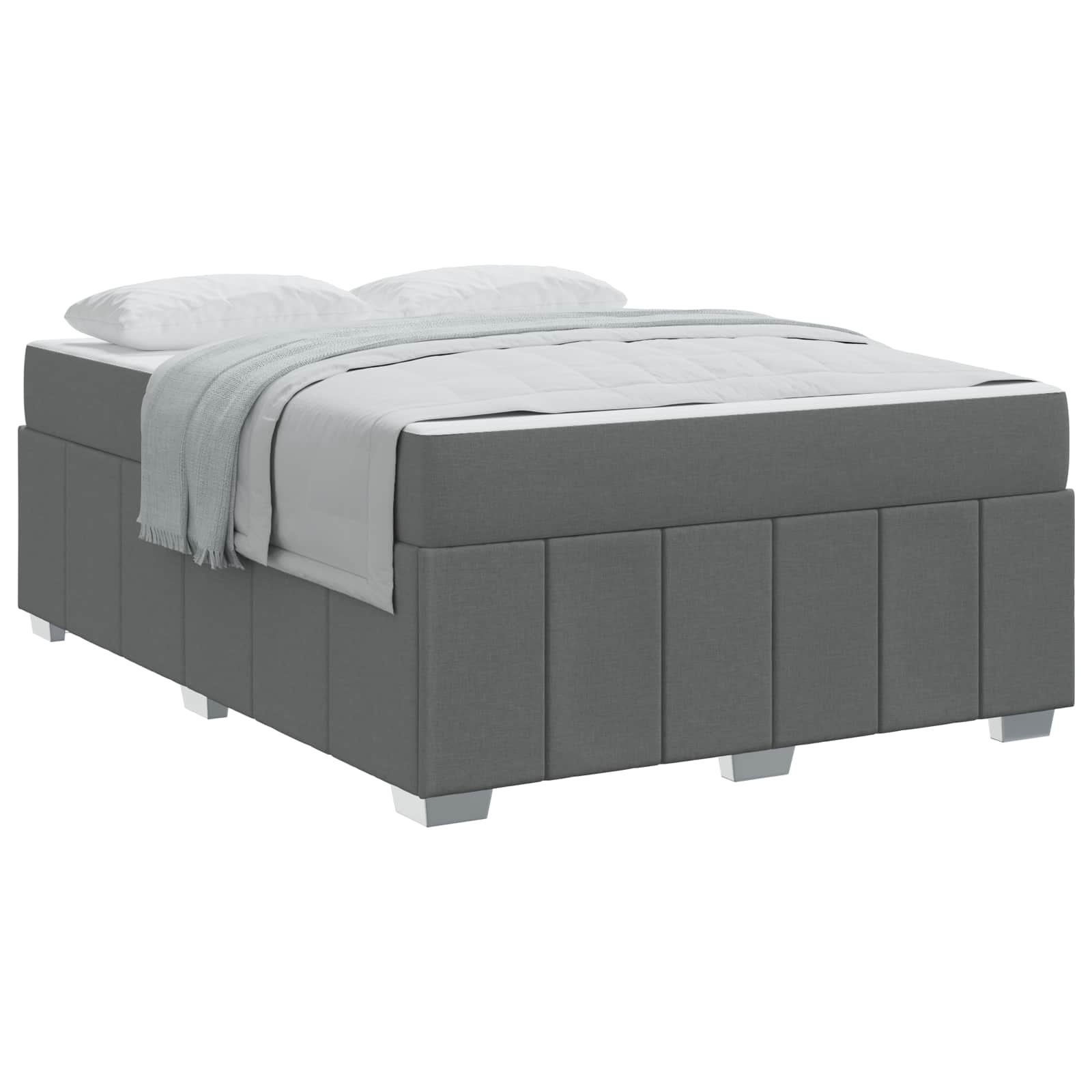 Struttura del letto Grigio scuro 160 x 200 cm Tessuto | homemem39
