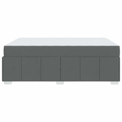 Struttura del letto Grigio scuro 160 x 200 cm Tessuto