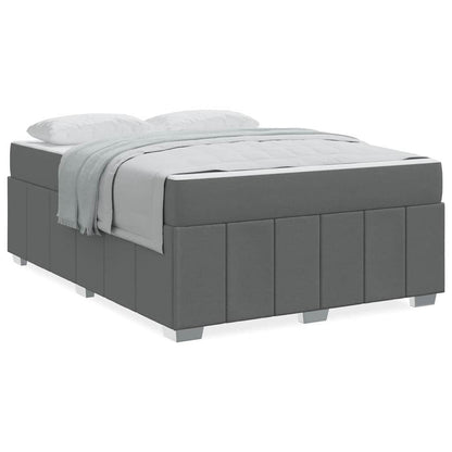 Struttura del letto Grigio scuro 160 x 200 cm Tessuto
