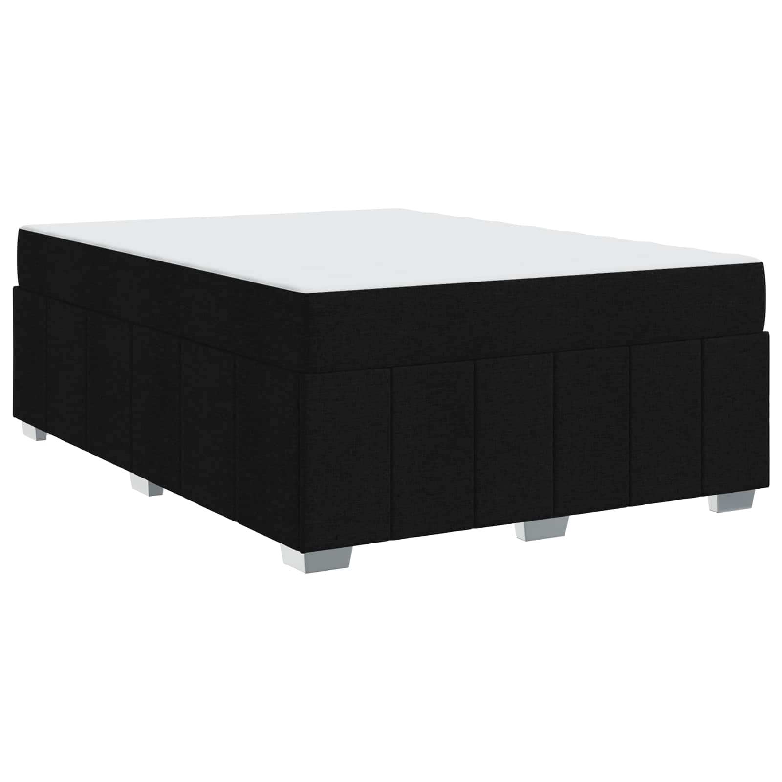 Struttura del letto con materasso Nero 160 x 200 cm Tessuto | homemem39