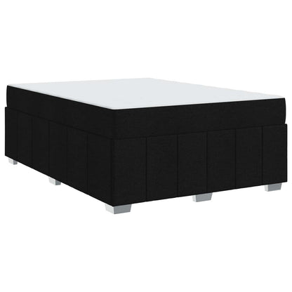 Struttura del letto con materasso Nero 160 x 200 cm Tessuto | homemem39
