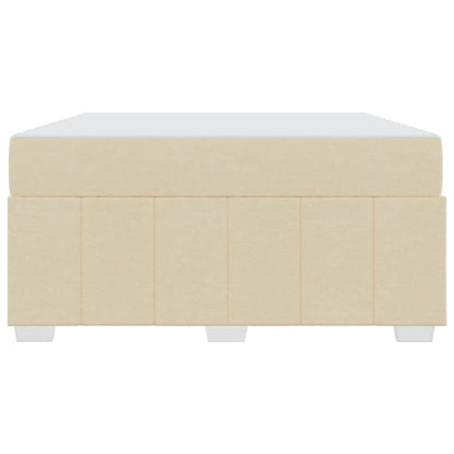 Struttura del letto con materasso Crema 160 x 200 cm Tessuto