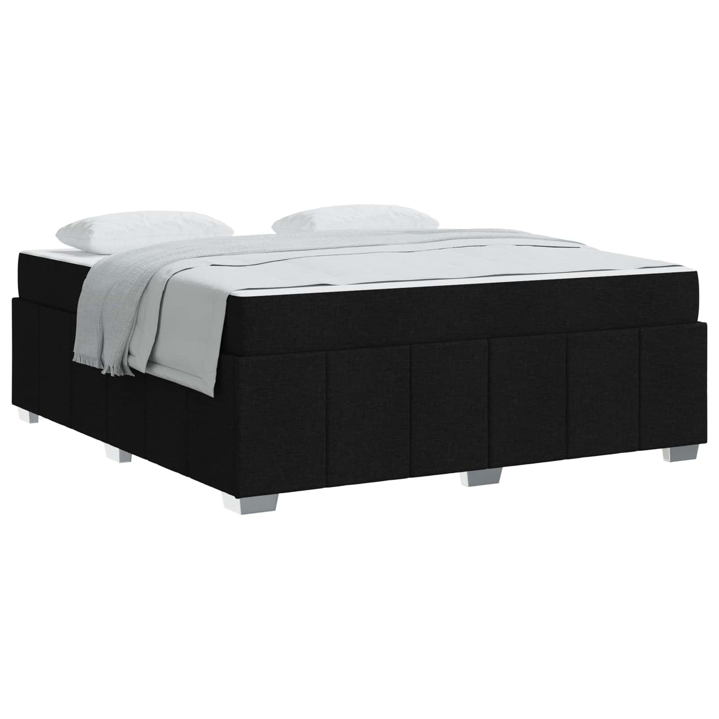 Struttura del letto con materasso Nero 180 x 200 cm Tessuto | homemem39