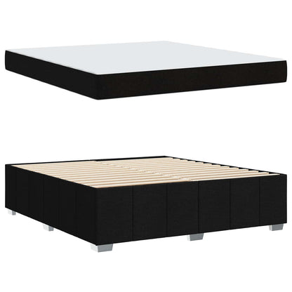 Struttura del letto con materasso Nero 180 x 200 cm Tessuto | homemem39