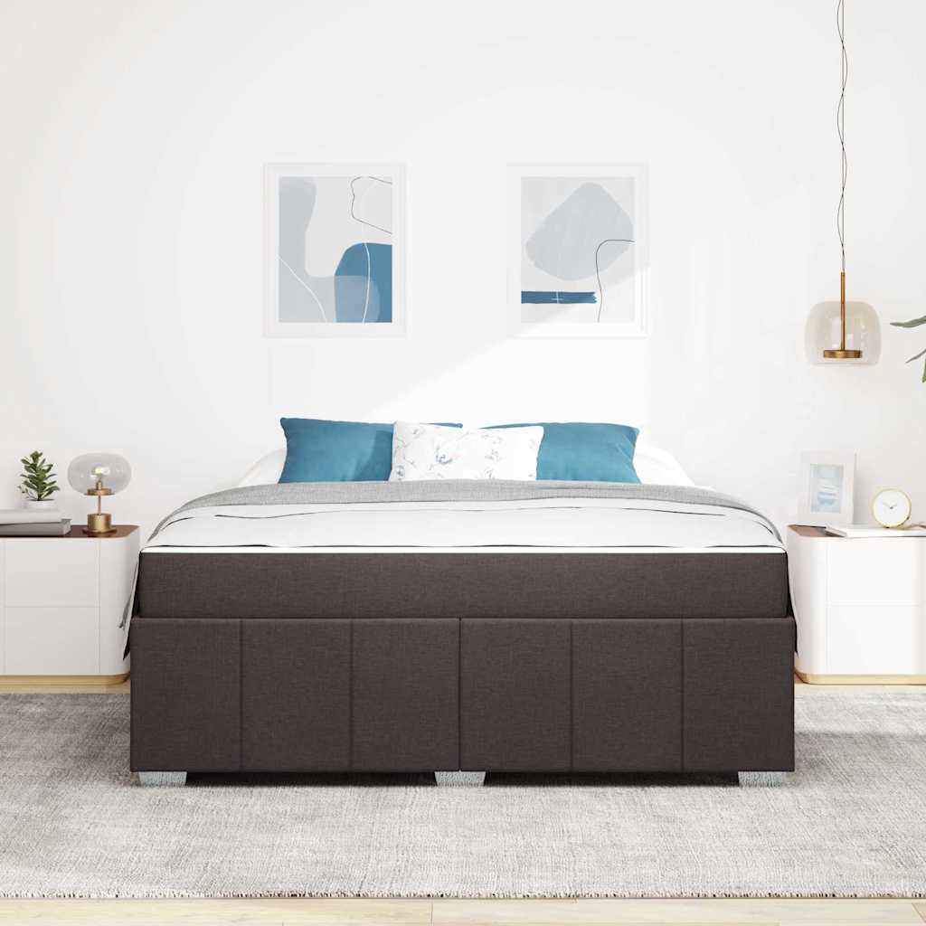 Struttura del letto Marrone scuro 180 x 200 cm Tessuto - homemem39