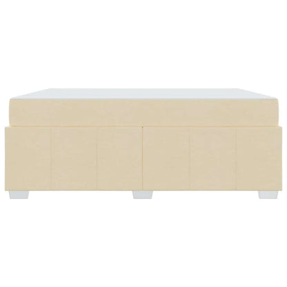 Struttura del letto con materasso Crema 180 x 200 cm Tessuto