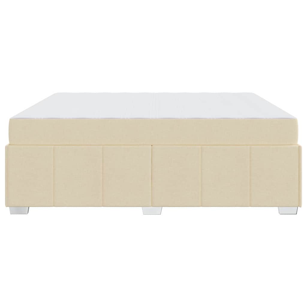 Struttura del letto con materasso Crema 180 x 200 cm Tessuto - homemem39