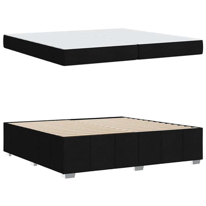Struttura del letto con materasso Nero 200 x 200 cm Tessuto - homemem39